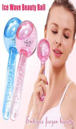 2pcsLot Large Magic Ice Globes Hockey Energy Face Massager Beauty Crystal Ball Facial Cooling Globe Water Wave For Eye massage6188274