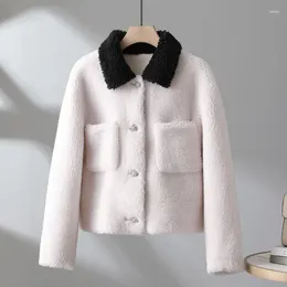 Women's Fur 2024 Autumn/Winter Small Fragrant Wind Sheep Cut Fleece Coat Short Style Charm Celebrity Lamb Integrated