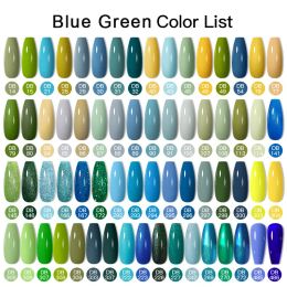 Kits Mtssii Nail Polish Set 16/25/60pcs Blue Green Colour Gel Semi Permanent Soak Off Uv Led Vanish With Nail Art Lamp Manicure Set