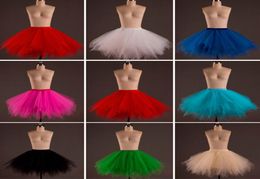 Tulle Wedding Accessories Petticoat Short Slip Dress Red and White Tutu Puffy Skirt Rockabilly Crinoline for Girl9497049