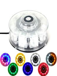 12V 10W Car Auto Round LED Beacon Emergency Strobe Flashing Warning Police Lights Roof Lightbar Amber Red Blue Magnetic Mounted1879953