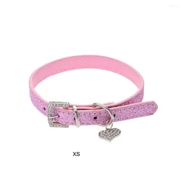 Dog Collars Traction Rope PU Leather Collar Portable Durable Pets Necklace For