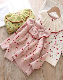 Baby Girl Clothes Children039s Sweaters 2020 Autumn New Toddler Girl Cute Sweaters Coat Kids Cherry Print Knited Jackets Coat251449748