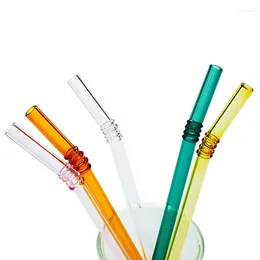 Drinking Straws Heat-Resisting Sturdy Bent Straight Drink Reusable Glass Straw High Borosilicate