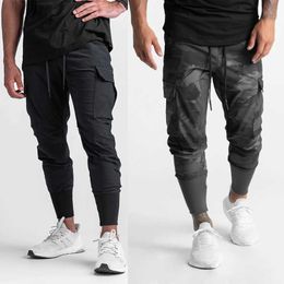 Custom Men Cargo Pants with Side Pockets Grey Khaki Black Fitness Trouser Mens Trousers
