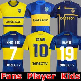 Soccer Jerseys 23 24 Boca Juniors CAVANI soccer jerseys JANSON ZEBALLOS 2023 2024 BENEDETTO MARADONA MEDINA VARELA home away third football shirt Men kids kit