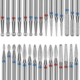 Bits 30Pcs Kit Diamond Milling Cutters Carbide Nail Drill Bits Set for Electric Polish Manicure Machine Cuticle Removing Tools