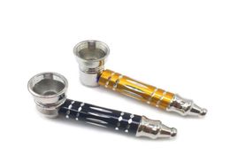 Aluminium pipe small metal pipe portable Philtre screen pipe metal smoking accessories blister packaging7812573
