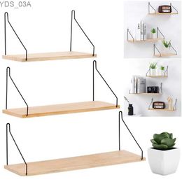 Other Home Decor Floating wall rack decoration Nordic display with metal bracket mounted shelf multifunctional kitchen and living room yq240408