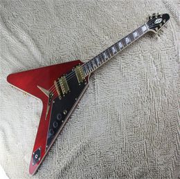 New Arrival High Quality Dean Flying V Wine Red Laue Muataine Signature Electric Guitar5428835