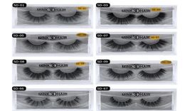 Stock MINK Eyelashes 20 styles Selling 1pairlot 100 Real Siberian 3D Full Strip False Eyelash Long Individual Eyelashes Lashes E2375821