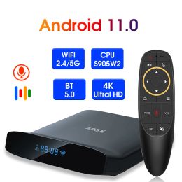 Box 2.4G 5G Dual Wifi 4K A95X W2 Android 11 Smart TV Box Amlogic S905W2 4GB RAM 64GB Support BT5.0 Set Top Box Media Player