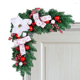 Decorative Flowers Christmas Door Corner Frame 2024 Decorations For Front Rattan Decor Window Store