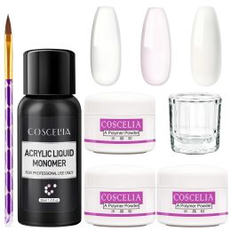 Kits COSCELIA All For Manicure Acrylic Nail Kit Tools Acrylic Powder Liquid Glitter For Nails Supplies For Professionals Manicure Kit