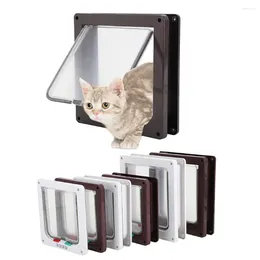 Cat Carriers Kitten Sliding Gate Anti-cats Dog Door S/M/L 2 Colors Balcon Pet Gatera Doors For Dogs Network Garden Gates Balcony Chicken