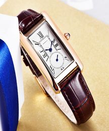 REBIRTH Brand Watch Women Elegant Retro Watches Fashion Ladies Quartz Watches Clock Women Casual Leather Women039s Wristwatches3283517