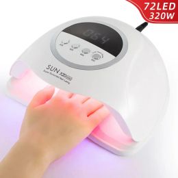 Dryers Professional Nail Dryer 72LEDS Infrared Sensor Manicure Nail Lamp for Quick Curing All UV Gel Nail Polish Nail Dryer Salon Tools