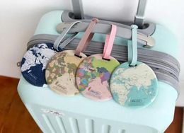 Creative Luggage Tag Global Map Silica Suitcase ID Address Holder Identifier Wedding Bridal Shower Favours Party Gifts ZZ