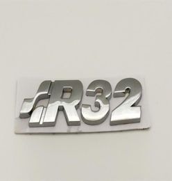 3D Metal Chrome R32 Emblem Badge Sticker Car logo Rear Boot Trunk Decal16259747261445