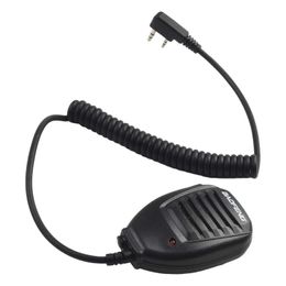 Microphones Black Microphone Speaker Handsfree Handheld Speaker Mic Microphone For Baofeng UV-5R BF-888S Radio Walkie-talkie Accessories 240408