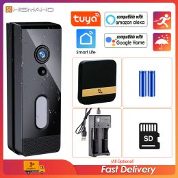 Doorbells Tuya WiFi Doorbell Camera Outdoor Waterproof IP65 Wireless Video Intercom 1080P Smart Home Door Bell Alexa Google Apartment