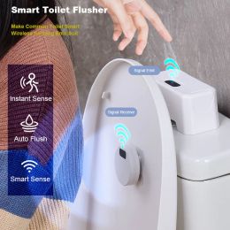 Curtains Toilet Intelligent Induction Flushing Device Household Toilet Recognition Sensing Fully Automatic Flushing Kit Smart Sensor 2023