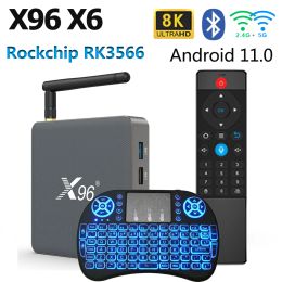Box X96 X6 Smart Android 11 TV Box 8GB 128GB RK3566 2T2R MIMO 2.4G 5G Wifi 1000M 8K 4K Media Player 4GB32G B64GB Set Top Box tvbox
