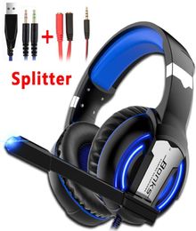 Gaming Headset Gamer Headphones Game Earphones Wired Deep Bass Stereo Casque with Microphone For PS4 New Xbox One Laptop Tablet7326616