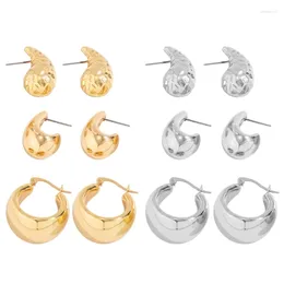 Stud Earrings Punk Clip Earring Trendy Gold/Silver Color Waterdrops Hoop Ear Cuff Fake Cartilage Studs Fashionable Party Accessory
