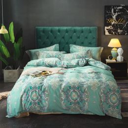 Bedding Sets Long-staple Cotton Set Comforter Bed Pillowcases Duvet Cover Sheet MN-Series Shahida Pea G