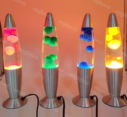 Night Lights 25W Lava Lamp Aluminium Base Wax Volcano Style Jellyfish Creative Indoor Lighting For Bedroom Bedside Decorative Light8560847