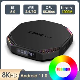 Box Smart TV BOX Android 11.0 8K Ultra HD 2.4G/5G Dual Wifi BT5.0 4GB 8GB RAM 64GB ROM Set Top Box RK3566 Quad Core 3D