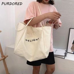 Shopping Bags 1 Pc Women Large Bag Grocery Ladies Cute Colours Shoulder Eco Canvas Handbag Reusable Cotton Fabric Tote