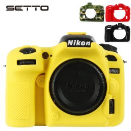Bags Setto Soft Silicone Rubber D7500 Camera Protective Body Case Skin for Nikon D7500 Dslr Camera Bag Protector Cover