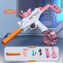 Toys Uzi Water Gun Electric Pistol Shooting Toy Full Automatic Summer Beach For Kids Children Boys Girls Gift 240409