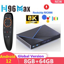 Box NEW H96 MAX V56 Smart TV Box RK3566 1000M Android 12.0 2.4G 5G WiFi 4K 8K BT 4GB 32GB 8GB 64GB Media Player Set Top Box TVBOX