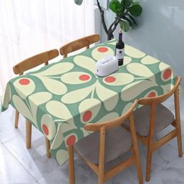 Table Cloth Rectangular Fitted Orla Kiely Floral Oilproof Tablecloth 45"-50" Cover Backed With Elastic Edge