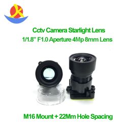 Parts 1/1.8" 4Mp 4K F1.0 M16 Mount 22Mm Hole Spacing Camera Starlight Lens 8Mm Cctv Lens For Webcam Ir Philtre Hd Video Surveillance