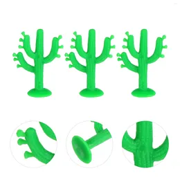 Decorative Flowers 50 Pcs Cactus Ornament Craft Miniatures Artificial Succulent Plants Models Plastic Ornaments Home Decoration