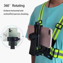 Cameras Reflective Safe Chest Strap Mount phone Holder Expansion Frame Mounts Kit Adjustable Strap for DJI OSMO Pocket Action Camera