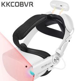 Glasses KKCOBVR Q2 Pro Battery Head Strap Builtin IR Light for Oculus Quest 2 Replacement Halo Strap 10000mAh Magnetic Battery Pack