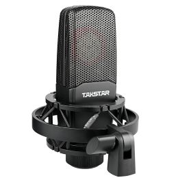 Microphones Takstar TAK45 XLR Cardioid Condenser Microphone Pro Recording Streaming Podcasting Gaming Mic with Large Diaphragm Shockmount