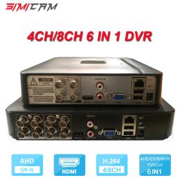 Recorder 6IN1 4Channel 8Channel Hybrid DVR XVR NVR Video Recorder For Analog AHD Camera 5MP IP Camera Onvif Video Surveillance Mini DVR