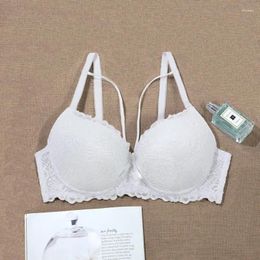 Bras Beauwear Contrast Lace Push Up Bra Comfy Breathable Hollow Out