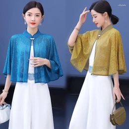 Women's Jackets Lace Sunscreen Shawl Women Summer Matching Dress Mother Cloak Short Cheongsam Cardigan Jacket Tops