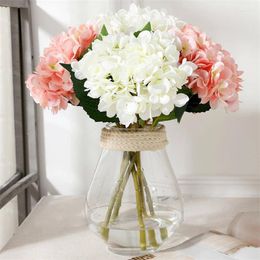 Decorative Flowers 47cm Artificial Flower Hydrangea Simulation Bouquets Home DIY Decoration Wedding Holding