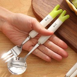 Coffee Scoops Portable Tableware Stainless Steel Travel Cartoon Spoon Kitchen Decoration Accessories