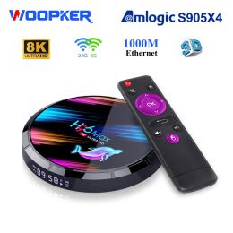 Box H96 MAX X3 Android 9.0 TV Box Amlogic S905X3 4GB 128GB 64GB 32GB Support 2.4G/5G Dual Wifi 8K 24fps 1000M Ethernet Set Top Box