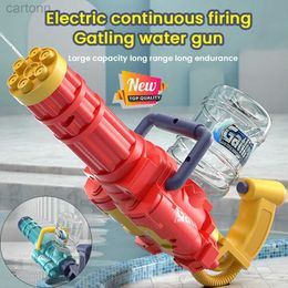 Gun Toys 2024 Electric Water Gun High-Tech Automatic Water Soaker Guns Large Capacity Summer Pool Party Beach Outdoor Toy for Kid Adult 240408