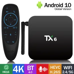 Box Tanix TX6 TV Box Android 10.0 Allwinner H616 2G16G Smart TVBOX 4G 32G 64G BT 2.4G 5G Wifi 4K HDR Video Media Player Set Top Box